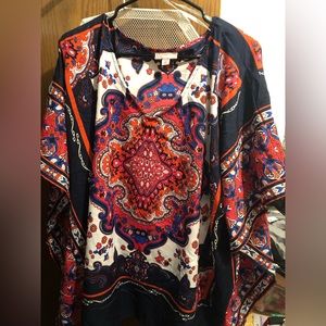 🇺🇸DB Paisley Poncho-725 $30 or $25 w/offer